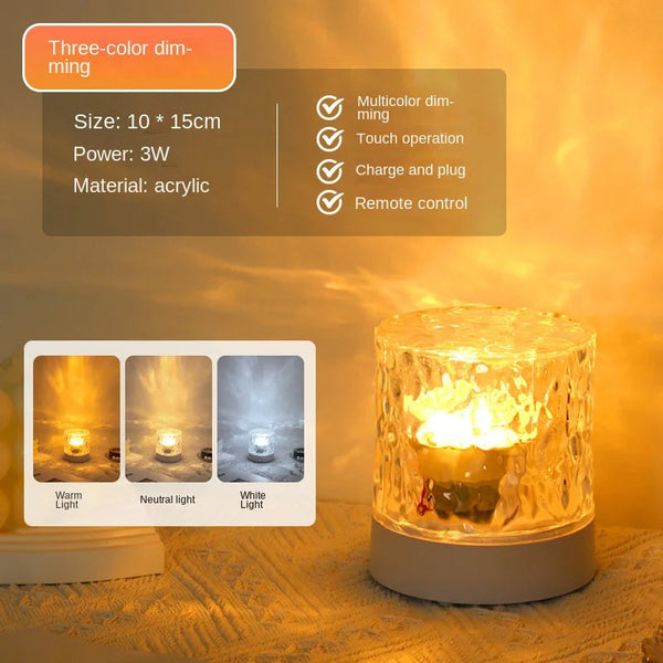 Crystal Ripple Projector Night Light
