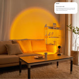 Aura LED Sunset Projector LED Lamp, Orange, 10.23" H