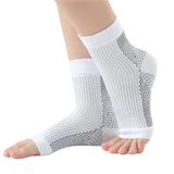 Compression Support Socks with Open-Toe Design and Non-Slip Fit
