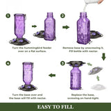 24oz Leak Proof Glass Hummingbird Feeder