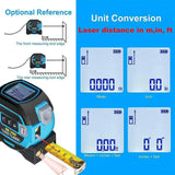 3-In-1 Laser Tape Measure 40/60M Meters Infrared