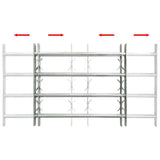 Adjustable safety grille for windows with 3 crossbars 700-1050 mm