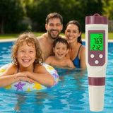 Digital pool tester - pH and chlorine measuring device for easy water analysis