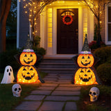 2 Pcs 3ft Halloween Collapsible Lighted In/Outdoor Pumpkin Garden Decoration