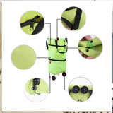 2-in-1 Foldable Shopping Bag with Wheels