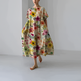 Casual and elegant dress with flora print