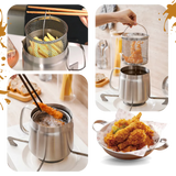 2-in-1 Stainless Steel Deep Frying Pot