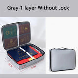 Document Organizer - Multi-Layer Safety Bag with Zipper for Cards, Files, and Travel Storage