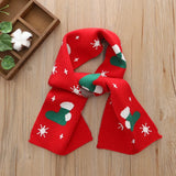 Cute Christmas Knit Scarf for Kids Winter